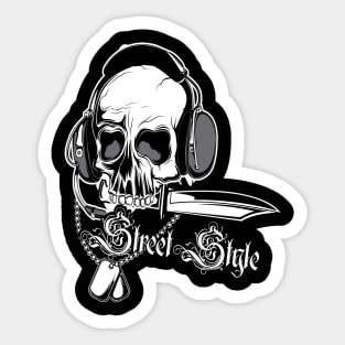 Cool Skull Illustration Sticker